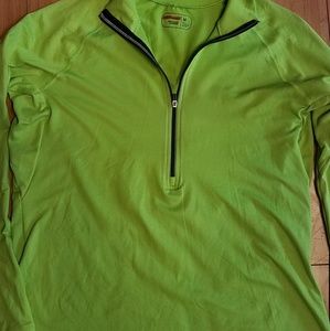 BE INSPIRED lime green ls activewear top medium